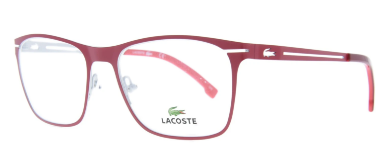 Lacoste Eyeglasses L2220Color 616 Red Size 52-18-140