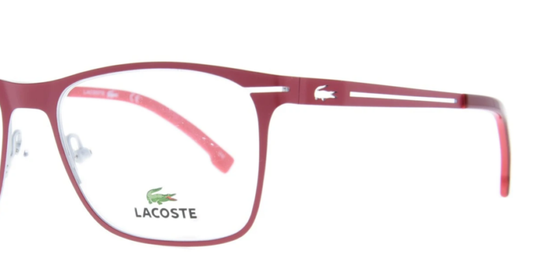 Lacoste Eyeglasses L2220Color 616 Red Size 52-18-140 - Image 2