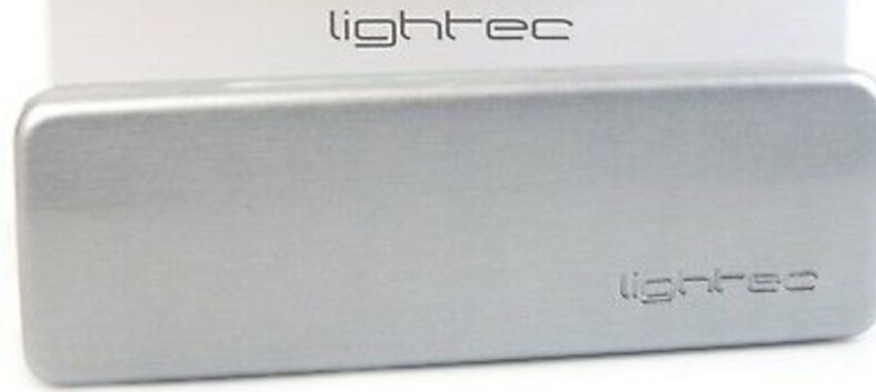 Silver Lighttec case for pens.