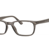 Gray rectangular eyeglasses frame.