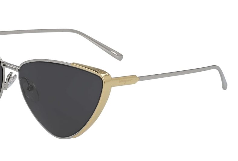 Salvatore Ferragamo Sunglasses SF206S Color 050 Palladium Gold Size 63-16-145 - Image 2