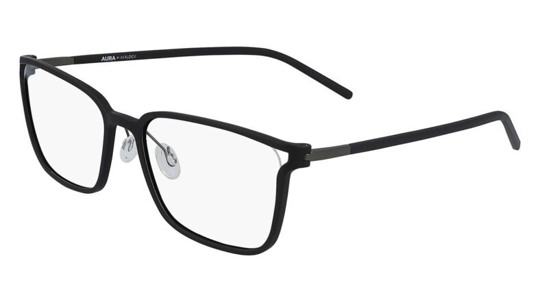 Black rectangular eyeglasses, Aura by Airlock.