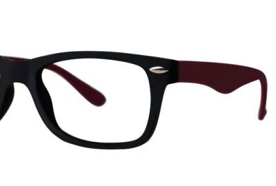 Moder Eyeglasses Craze Color Black Burgundy Size 50-18-140