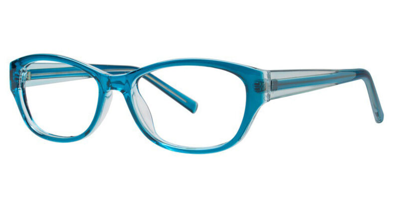 Modern Eyeglasses Amber Color Teal/Crystal  Size 51-16-140