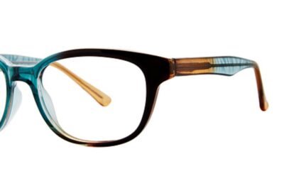 Modern Eyeglasses Liquid Color Mocha/Teal Size 50-18-140