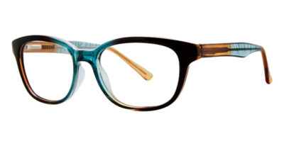 Modern Eyeglasses Liquid Color Mocha/Teal Size 50-18-140