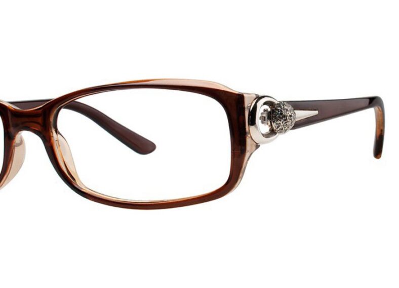 Modern Eyeglasses Dee Color Brown/Crystal Size 54-16-135 - Image 2