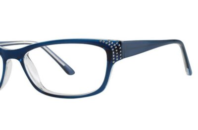 Modern Eyeglasses Influence Color Navy/Crystal Size 55-16-140