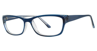 Modern Eyeglasses Influence Color Navy/Crystal Size 55-16-140