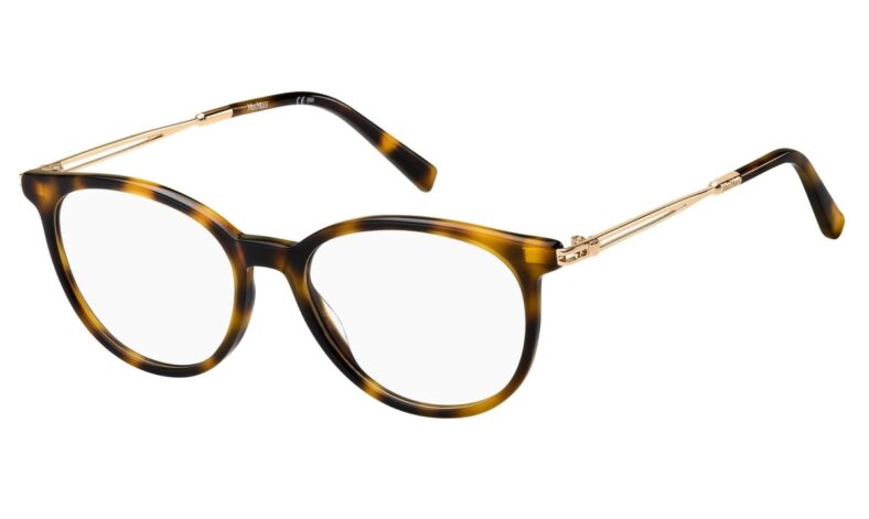 MaxMara Eyeglasses MM1384 Color 086 Dark Havana Size 51-17-140