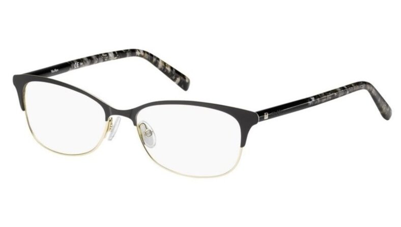 MaxMara Eyeglasses MM1306 Color 1EI Black Grey Text Size 55-16-145