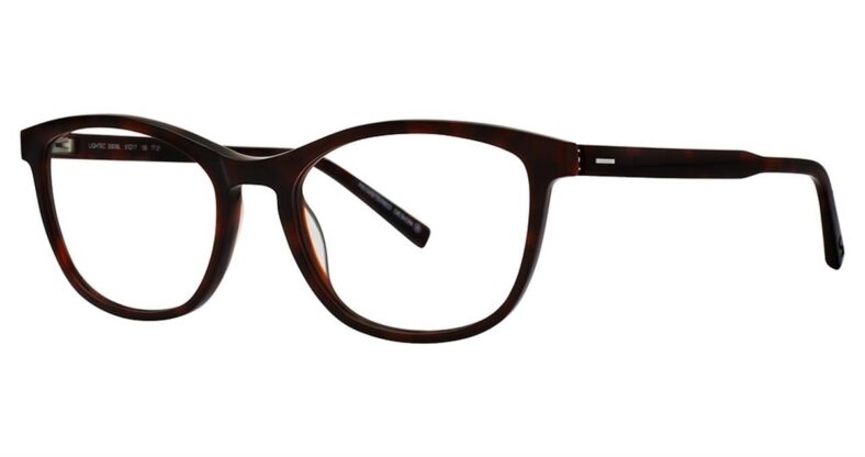 Brown tortoiseshell eyeglasses frame.