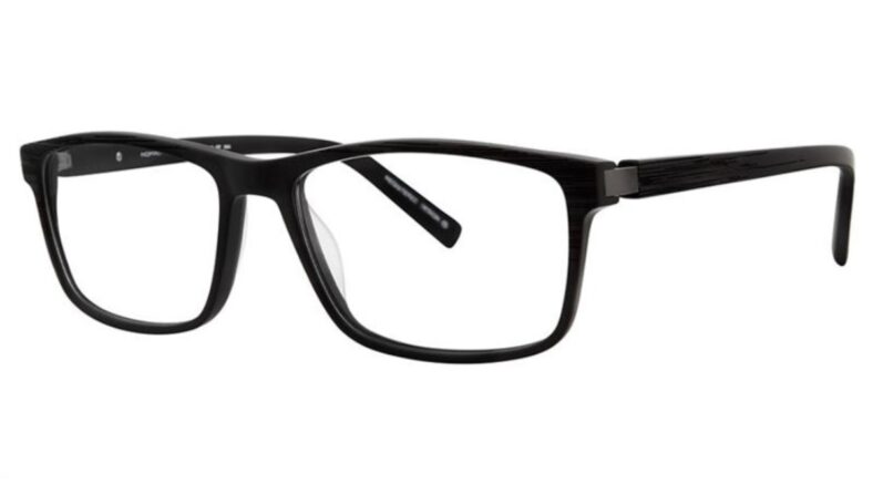 Black rectangular eyeglasses frame.