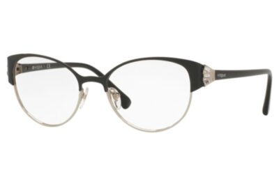 Vogue Eyeglasses VO 4015-B Color 352 Black Silver Size 51-18-135