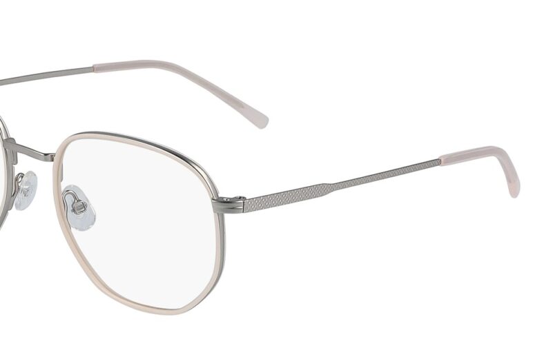 Lacoste Eyeglasses L2253 Color 045 Silver/Nude Pink Size 51-20-145 - Image 2