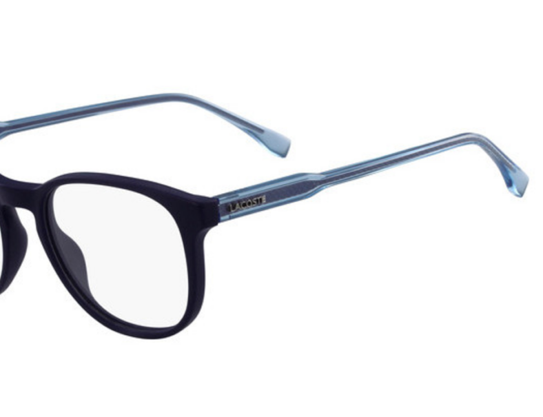 Lacoste Eyeglasses L2811 Color 424 Matte Blue Size 52-18-145 - Image 2