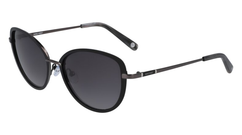 Nine West black cat-eye sunglasses.