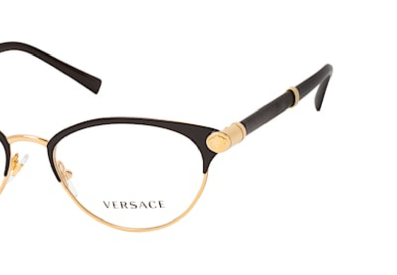 Versace Eyeglasses OVE1259Q Color 1443 Black/Black Size 54-17-140 - Image 2