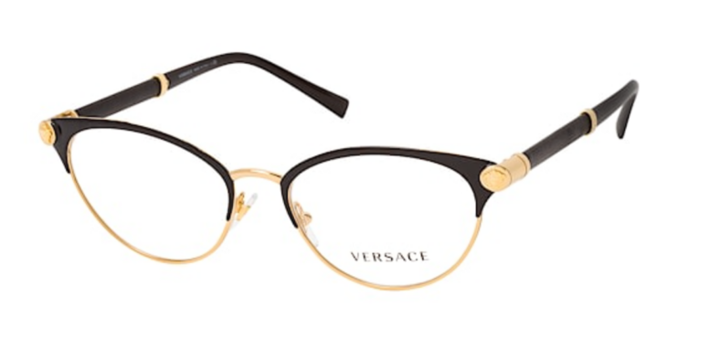 Versace Eyeglasses OVE1259Q Color 1443 Black/Black Size 54-17-140