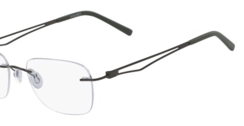 Sleek rimless eyeglasses frame.