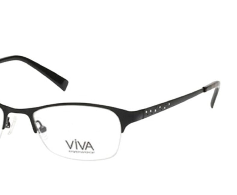 Viva Eyeglasses VV4507/V Color 002 Black Matte Size 51-18-135 - Image 2