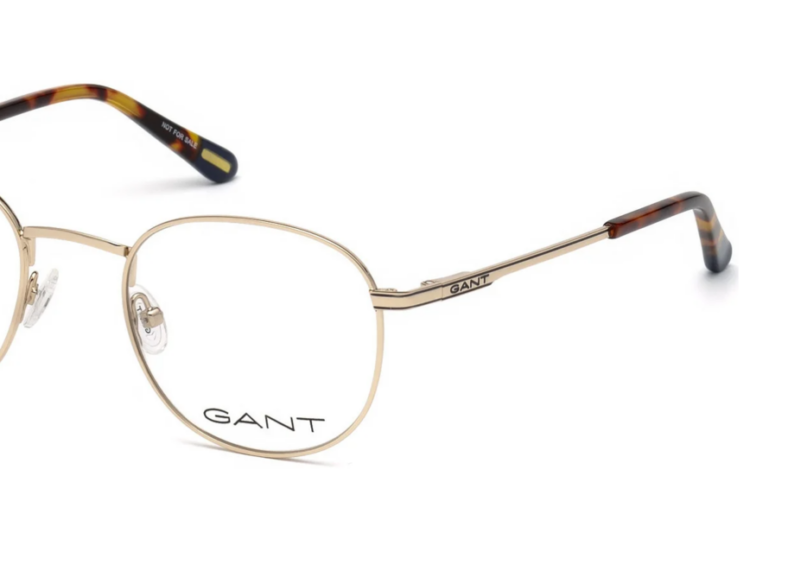 Gold Gant eyeglasses with tortoise arms.