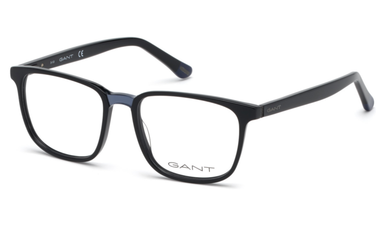 Black Gant square eyeglasses frame.