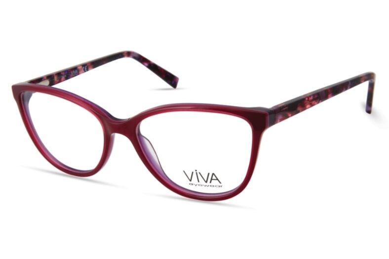 Red cat-eye eyeglasses, Viva Eyewear.