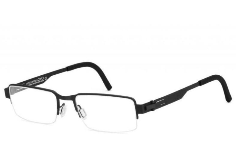 Black rectangular eyeglasses frame.