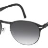 Black carbon fiber aviator sunglasses.