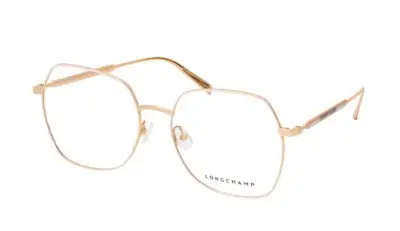 Longchamp gold metal frame eyeglasses.