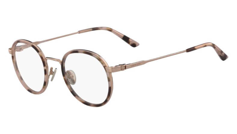 Calvin Klein round tortoiseshell glasses.