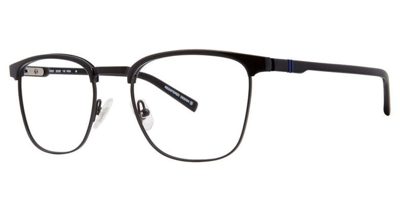 Black rectangular eyeglasses frame.